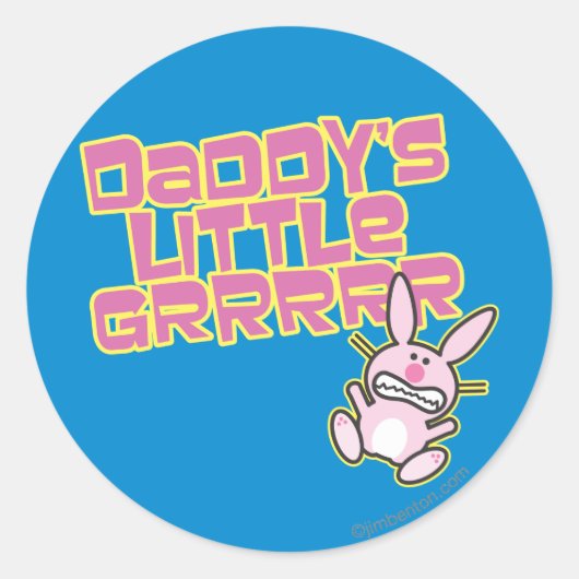 Papa's kleine meisje ronde sticker (Voorkant)