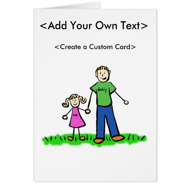 Papa's kleine meisjeskaart (blond) (Voorkant)