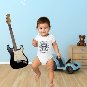 Papa's kleine Metalhead schedel ontwerp Romper