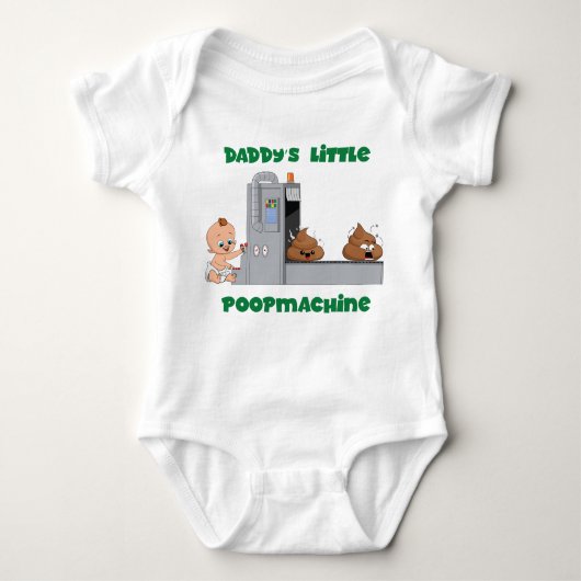 Papa's kleine poepmachine baby lichaam romper (Voorkant)