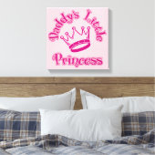Papa's kleine prinses canvas afdruk (Insitu (Slaapkamer))
