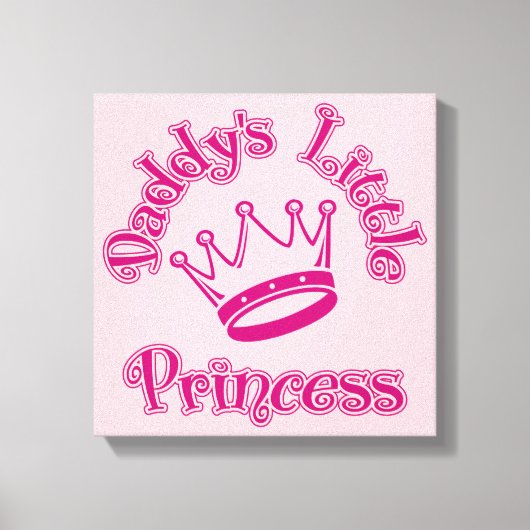 Papa's kleine prinses canvas afdruk (Voorkant)
