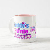 ✔Papa's kleine prinses Fabulous Two-Tone Tweekleurige Koffiemok (Voorkant links)