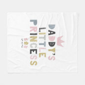 Papa's kleine prinses fleece deken (Voorkant (Horizontaal))