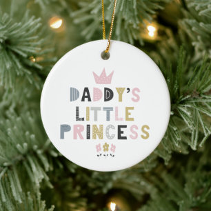 Papa's kleine prinses keramisch ornament