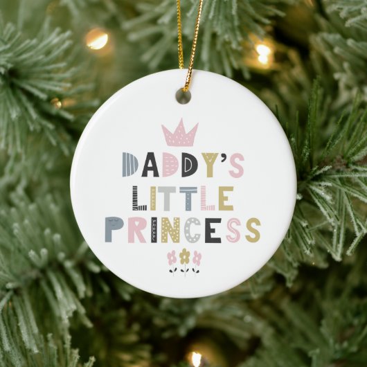 Papa's kleine prinses keramisch ornament (Boom)