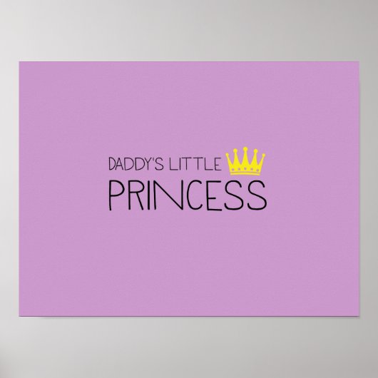 Papa's kleine prinses poster (Voorkant)
