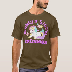 Papa's kleine prinses Unicorn Girl Vaderdag T-shirt