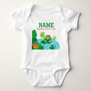 Papa's kleine schildpad Baby Jersey Bodysuit