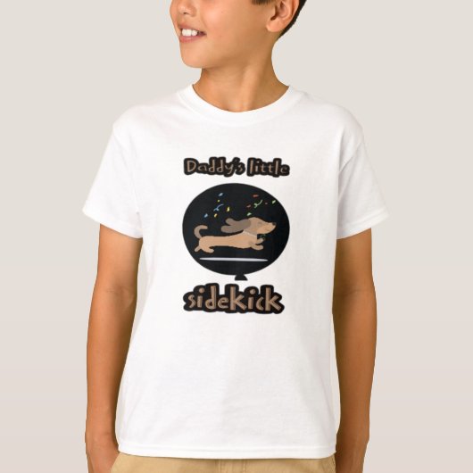 Papa's kleine sidekick t-shirt (Voorkant)