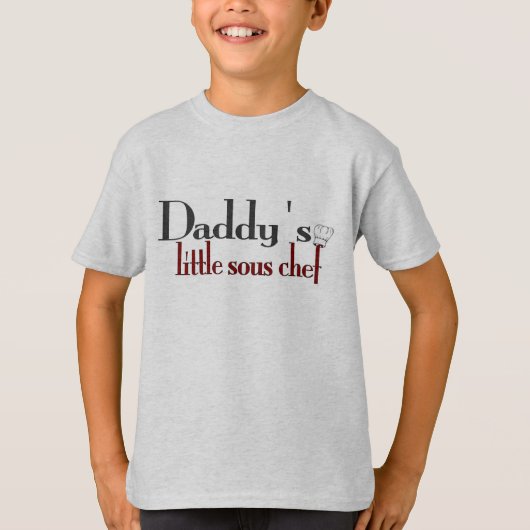 Papa's kleine sous chef-kok t-shirt (Voorkant)