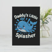 Papa's Kleine Spetter Cute Baby Walvis Kaart (Staand voorkant)