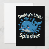 Papa's Kleine Spetter Cute Baby Walvis Kaart (Voorkant / Achterkant)