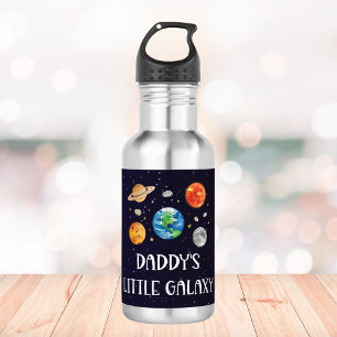 Papa's Kleine Sterrenstelsel Grappige Quote Ruimte Waterfles