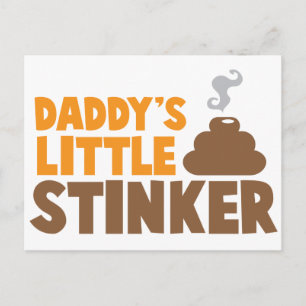 Papa's kleine STINKER met schattige poep Briefkaart