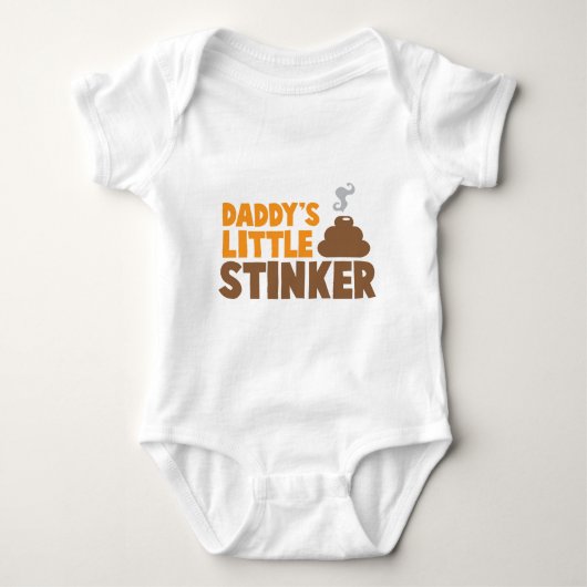 Papa's kleine STINKER met schattige poep Romper (Voorkant)
