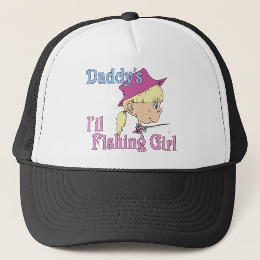 Papa's kleine Vissen meisje Trucker Pet (Voorkant)
