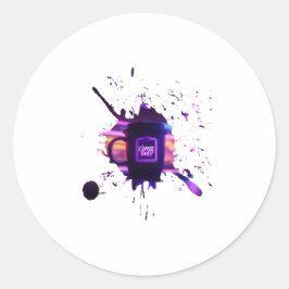 PAPA'S KOFFIE vaders dag Ronde Sticker