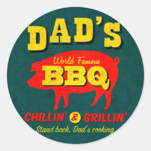 Papa's koken ronde sticker