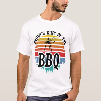 Papa's koning van de Bbq Funny BBQ Grilling Gift T-shirt