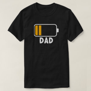 Papa's Lege Batterij Familie Heren Zwart T-shirt