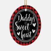 Papa's liefje kleine meisje Rood Pset Keramisch Ornament (Rechts)