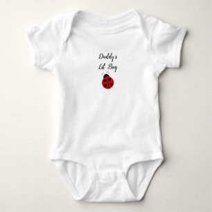Papa's Lil Bug Ladybug Baby Girl Romper