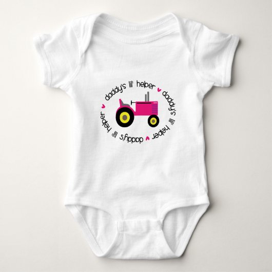 Papa's Lil Helper Tractor Meisje Romper (Voorkant)