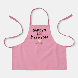 Papa's Lil Princess Pink Heart gepersonaliseerde K Schort