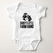 Papa's Little Boerderij Hand Funny Tractor Baby Gi Romper (Voorkant)