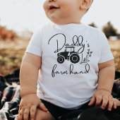 Papa's Little Boerderij Hand Funny Tractor Baby Gi Romper