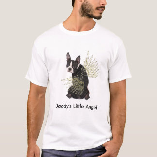 Papa's Little Boston Terrier Angel T Shirt