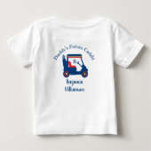 Papa's Little Dude Golf Winkelwagen Naam Monogram (Achterkant)