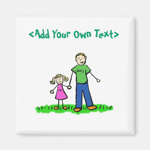 Papa's Little Girl Custom Gift Magnet (blond) Magneet