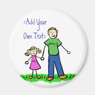 Papa's Little Girl Custom Magnet Magneet