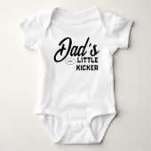 Papa's Little Kicker Amerikaanse Football Boys Romper (Voorkant)