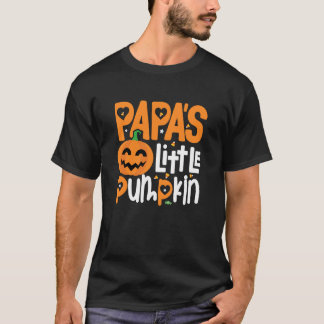 Papa's Little Pumpkin Halloween Shirt Cute Kids Pu