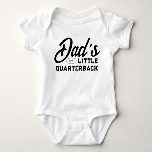 Papa's Little Quarterback American Football Boys Romper
