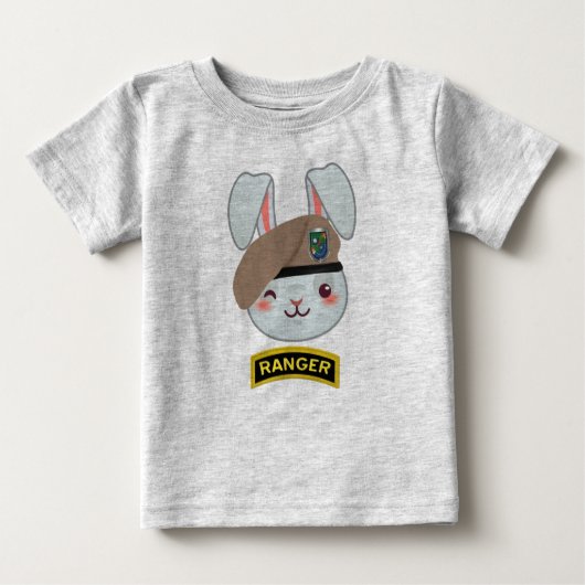 "Papa's Little Ranger Bunny" Baby T-Shirt (Voorkant)