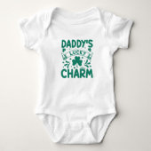 Papa's Lucky Charm St Patrick's Day Baby Bodysuit (Voorkant)