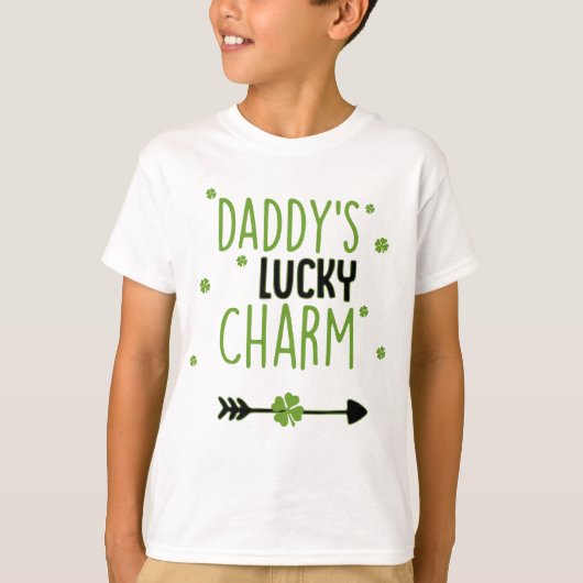 Papa's Lucky Charm St Patricks Day Design T-shirt (Voorkant)