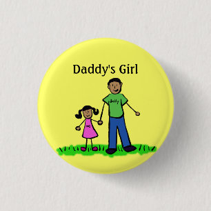 Papa's meisje Buttonnen Aangepaste familie Pins Ronde Button 3,2 Cm