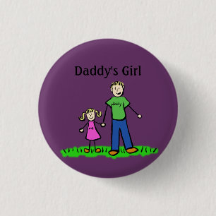 Papa's meisje Buttonnen Aangepaste familie Pins Ronde Button 3,2 Cm
