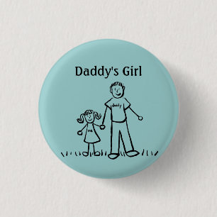 Papa's meisje Buttonnen Aangepaste familie Pins Ronde Button 3,2 Cm