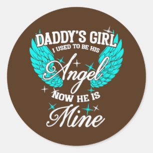 Papa's meisje dat ik vroeger z'n engel was, nu is ronde sticker