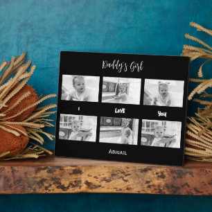 Papa's meisje Ik hou van You Photo Collage Plaque Fotoplaat
