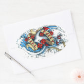 Papa's meisje ovale sticker (Envelop)