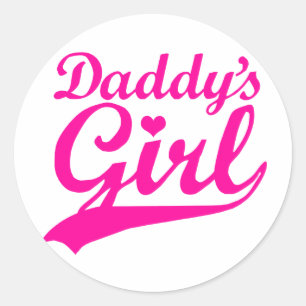 Papa's meisje ronde sticker