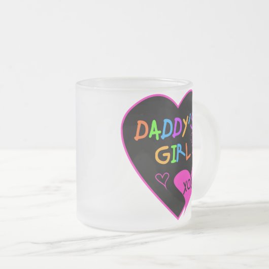 Papa's Meisje T Shirten, Mokken, Kussens, Briefpap Matglas Koffiemok (Voorkant rechts)