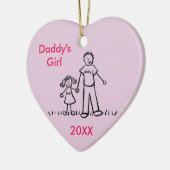 Papa's meisjespersonage Art Custom Ornament (Links)